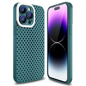 For iPhone 14 Pro Drop Proof Skin-touch TPU Case Hollow Hole Heat Dissipation Phone Cover