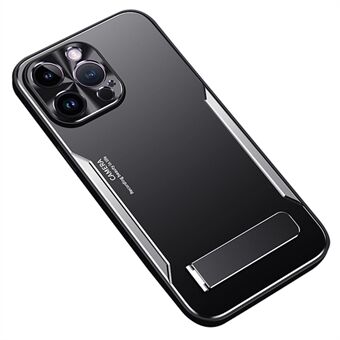 TPU+Aluminium Alloy Phone Case for iPhone 14 Pro Anti-drop Kickstand Back Cover