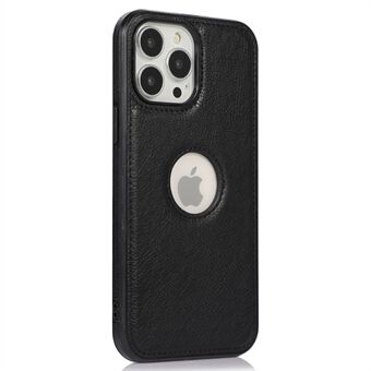 Anti-Drop Phone Cover for iPhone 14 Pro Logo View Shockproof Case Soft TPU+PU Phone Case