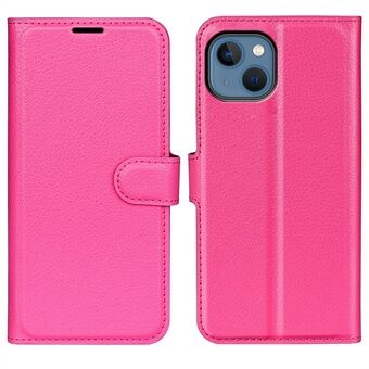 For iPhone 14 Plus 6.7 inch Litchi Texture PU Leather Collision Resistant Stand Flip Cover Full Protective Wallet Phone Case