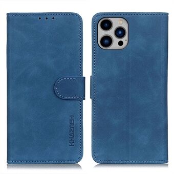 KHAZNEH For iPhone 14 Plus 6.7 inch Vintage Textured Cell Phone Shell Bag PU Leather Phone Case Anti-dust Protective Cover with Stand Wallet
