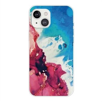 For iPhone 14 Plus 6.7 inch B Style Marble Pattern Design IMD Phone Case Soft TPU Shockproof Protective Cover