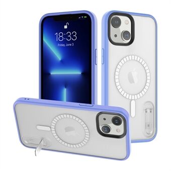 For iPhone 14 Plus Kickstand Phone Case Anti-Drop Protective Hard PC Soft TPU Shockproof Cover