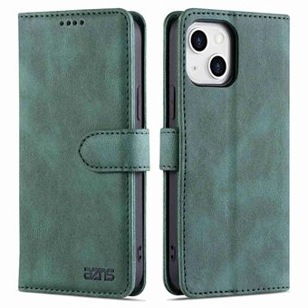 AZNS For iPhone 14 Plus 6.7 inch Anti-fall PU Leather Wallet Case Magnetic Closure Stand Scratch Resistant Full Protection Phone Cover