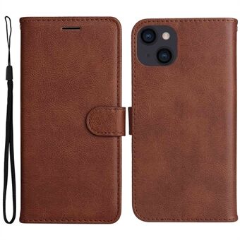 For iPhone 14 Plus 6.7 inch KT Leather Series-2 Leather Stand Phone Case, Wallet Design 360 Degree Protection Leather Phone Case with Handy Strap
