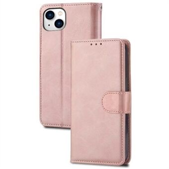 For iPhone 14 Plus 6.7 inch  Crazy Horse Texture PU Leather Phone Flip Wallet Case Foldable Stand Protective Phone Cover