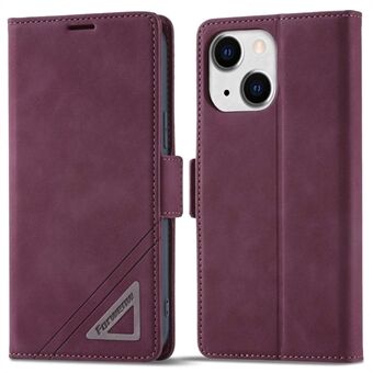 FORWENW F3-Series For iPhone 14 Plus Folio Flip Wallet Protective Case PU Leather Anti-fall Phone Cover with Stand