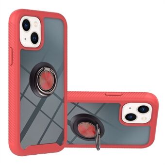 YB PC Series-5 for iPhone 14 Plus Ring Holder Kickstand Phone Case PC + TPU Hybrid Cover Protector