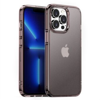 For iPhone 14 Plus Anti-Fall Phone Case PC+TPU Hybrid Matte Translucent Shell Shockproof Phone Cover