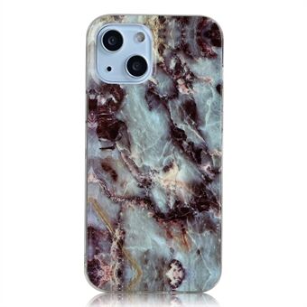 For iPhone 14 Plus IMD Marble Pattern Phone Cover Protector Anti-drop TPU Case