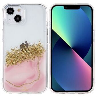 DFANS Starlight Shining Series for iPhone 14 Plus Shockproof Case Glitter Decorated Protective Cover PC + TPU Hybrid Anti-Fall Case