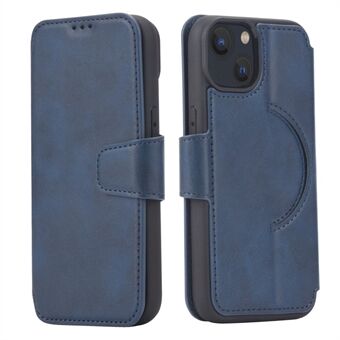 For iPhone 14 Plus Full Protection Magnetic Phone Case PU Leather Flip Wallet Stand Anti-scratch Phone Cover
