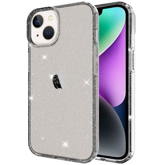 GW18 For iPhone 14 Plus Glitter Powder Design Clear TPU Case Phone Drop-proof Back Cover