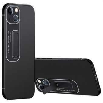 Slim Matte Phone Case for iPhone 14 Plus, Drop-proof Soft TPU + Hard PC Cell Phone Cover with Hidden Kickstand