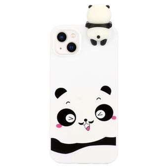 Anti-scratch TPU Phone Case for iPhone 14 Plus, Pattern Printing Shockproof Back Cover with 3D Animal Figure