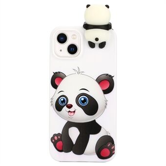 TPU Case with 3D Figure for iPhone 14 Plus, Cartoon Pattern Printing Scratch-resistant Cell Phone Cover