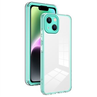 For iPhone 14 Plus 3-in-1 Ultra Thin Phone Case TPU PC Transparent Back Cover with Airbag Protection