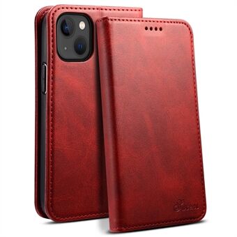SUTENI Shockproof Case for iPhone 14 Plus PU Leather Phone Case Folding Stand Cell Phone Folio Flip Cover with Wallet