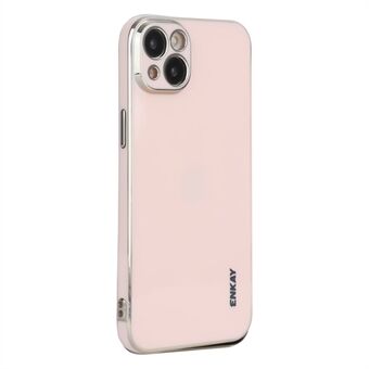 ENKAY HAT PRINCE For iPhone 14 Plus Soft TPU Precise Cutout Phone Case Camera Protection Reinforced Corners Electroplating Edges Cover
