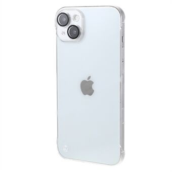 For iPhone 14 Plus Frameless Phone Cover Transparent PC Cell Phone Case with Glass Lens Protector