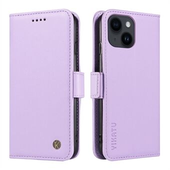 YIKATU YK-003 Protective Case for iPhone 14 Plus PU Leather Flip Cover Wallet Phone Guard with Stand