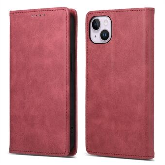 DF-05 For iPhone 14 Plus RFID Blocking Wallet Stand Cover PU Leather Folio Flip Phone Case