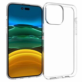 For iPhone 14 Pro Max 6.7 inch Inner Watermark-free Wear-resistant Clear TPU Phone Case Soft Back Shell Cover