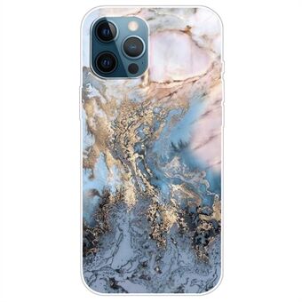 For iPhone 14 Pro Max 6.7 inch B Style Marble Pattern Design Case IMD Technology TPU Shockproof Anti-Slip Protective Cover