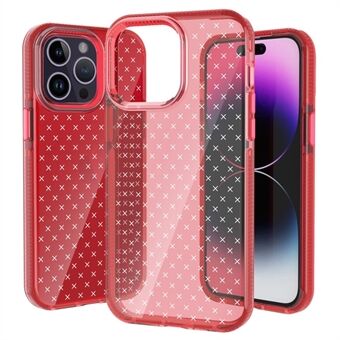 For iPhone 14 Pro Max Back Cover, Shockproof X Shape Printing Protective Shell Soft TPU+TPE Hybrid Case