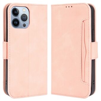 For iPhone 14 Pro Max 6.7 inch Anti-fall PU Leather Phone Cover Wallet Case Multiple Card Slots Stand Cell Phone Shell