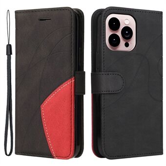 KT Leather Series-1 for iPhone 14 Pro Max 6.7 inch Foldable Stand Phone Case Dual-color Splicing PU Leather Wallet Folio Flip Cover