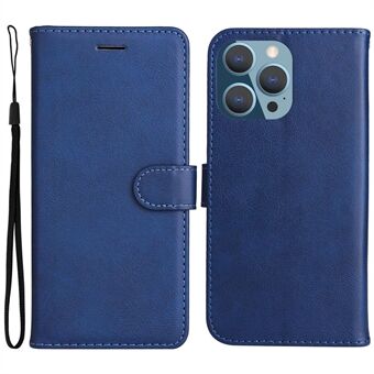 For iPhone 14 Pro Max 6.7 inch KT Leather Series-2 Fully Wrapped Leather Stand Phone Case, Wallet Design Leather Phone Case with Handy Strap
