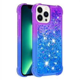 YB Quicksand Series-3 for iPhone 14 Pro Max 6.7 inch Gradient Color Floating Sequins TPU Case Quicksand Phone Protective Cover