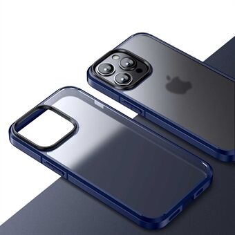 For iPhone 14 Pro Max 6.7 inch Matte Series PC+TPU Hybrid Phone Case Anti-fingerprint Drop-proof Cover