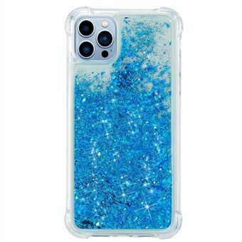 For iPhone 14 Pro Max 6.7 inch Quicksand Flowing Glitter Case Soft TPU Reinforced Corners Protective Back Cover