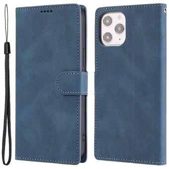 For iPhone 14 Pro Max 6.7 inch PU Leather Wallet Function Phone Shockproof Case Anti-drop Stand Cover with Strap