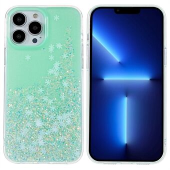 DFANS Starlight Shining Series for iPhone 14 Pro Max 6.7 inch, PC + TPU Phone Case Snowflake Glitter Sequins Anti-drop Back Cover