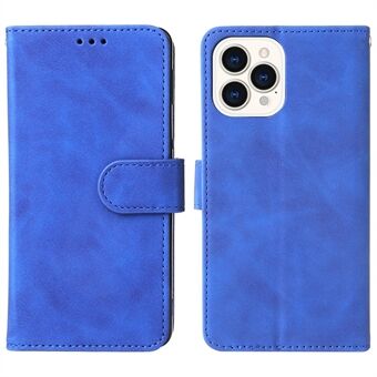 For iPhone 14 Pro Max Skin-touch Feeling PU Leather Case Stand Wallet Full Protection Inner TPU Phone Cover