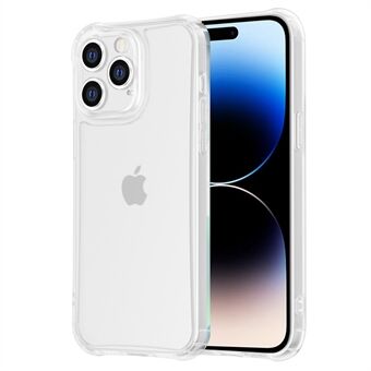 LEEU DESIGN For iPhone 14 Pro Max Acrylic Back + TPU Frame Case Matte Finish Anti-drop Phone Cover with 3D Stereo Speaker Hole Design