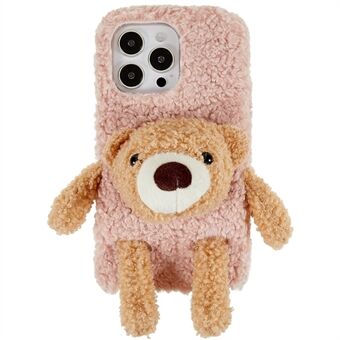 Phone Case for iPhone 14 Pro Max Protective Cover Scratch Resistant Shockproof Case with 3D Plush Doll