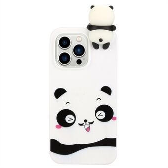 Drop-proof TPU Case for iPhone 14 Pro Max, Pattern Printing Cartoon Animal 3D Figure Protective Phone Cover