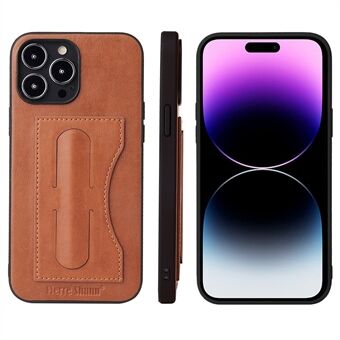 Protective Case for iPhone 14 Pro Max PU Leather TPU Phone Case Anti-Fall Phone Cover with Card Holder / Kickstand