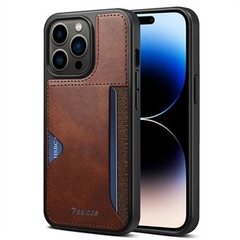 PEELCAS Protective Case for iPhone 14 Pro Max Anti-Drop Phone Cover PU Leather Coated+PC+TPU Phone Case with Card Holder