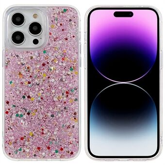 DFANS Starlight Shining Series for iPhone 14 Pro Max Epoxy Design Phone Case Anti-fading PC+TPU Protective Mobile Phone Cover