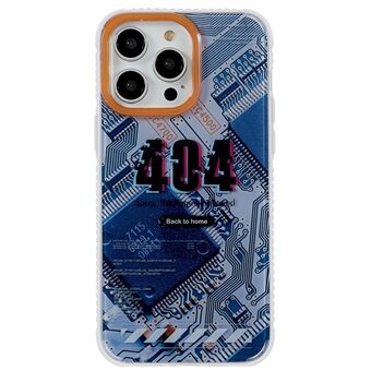 MUTURAL Modern Series for iPhone 14 Pro Max Circuit Board Pattern Protective Back Case PC+TPU Drop-proof Cover