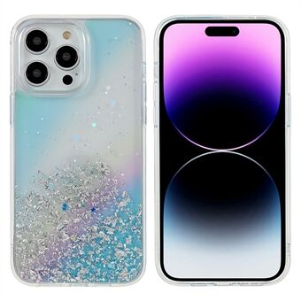 DFANS Starlight Shining Series for iPhone 14 Pro Max Protective Back Case PC+TPU Glittery Decor Anti-drop Cover