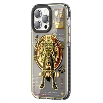 PQY Mecha Series Magnetic Phone Case for iPhone 14 Pro Max Compatible with MagSafe, Shockproof PET+TPU Luminous IML Back Cover