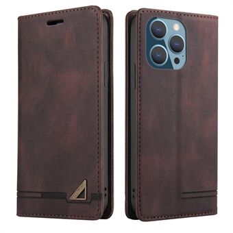 GQ.UTROBE 008 Series For iPhone 14 Pro Max RFID Blocking Skin-touch Feeling Fully Wrapped PU Leather Stand Wallet Phone Case