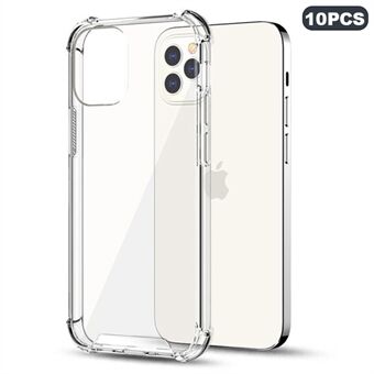 10Pcs For iPhone 14 Pro Max 1.5mm Clear Phone Case Shockproof Corner Acrylic + TPU Cover