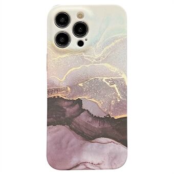 Phone Cover for iPhone 14 Pro Max IMD Marble Pattern Scratch Resistant Soft TPU Back Case